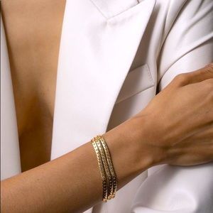 New gold Jenny Bird Priya triple strand bracelet
